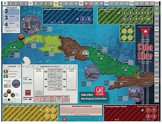 Cuba Libre, Mounted Map 
