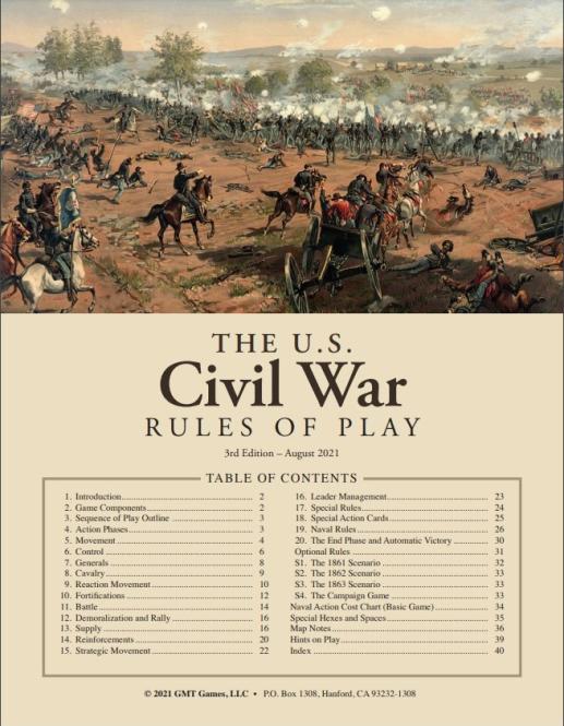 The US Civil War, 3nd Edition Rules 